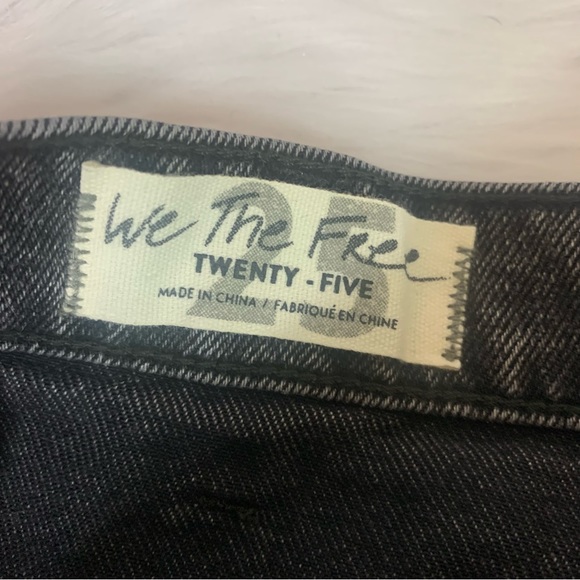 NWT WE THE FREE by Free People Sulphuric Black Parker Denim Wrap Jean Mini Skirt - Picture 6 of 9